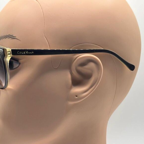 NOS Vintage Y2K Designer Sunglasses | Cole Haan | Black/Yellow Round Plastic main image 8
